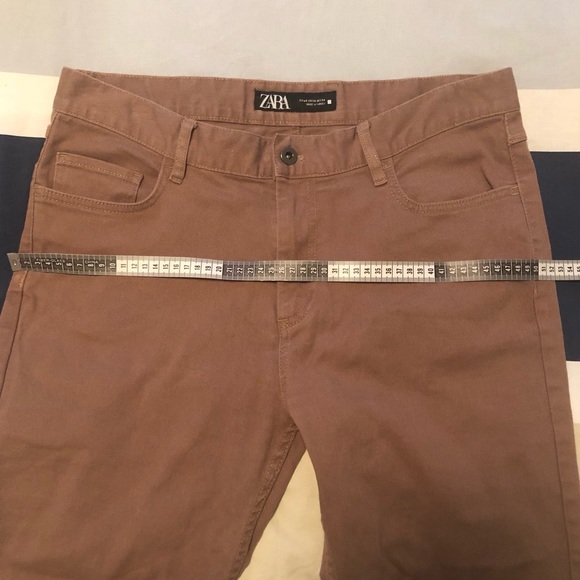 Zara Camel Tan Mom Fit Ankle Crop High Rise New Generation Jeans Women’s Size 34 - Picture 13 of 14